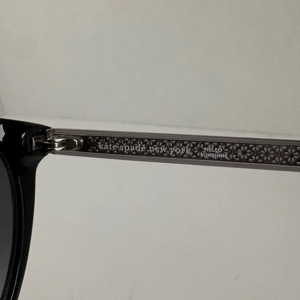 Kate Spade Erlyn Sunglasses Women 56mm Black Grey Gradient Round ERLYN/G/S BSC9O